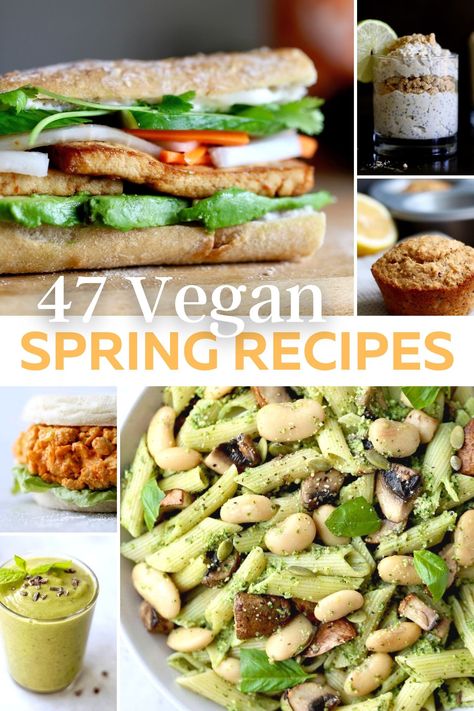 47 Perfect Vegan Spring Recipes - The Conscientious Eater Spring Recipes Vegetarian, Vegan Spring Recipes, Spring Meals, Vegan Easter, Spring Food, Vegetarian Lifestyle, Vegan Lunch Recipes, Vegan Plant Based, Healthy Vegan Recipes