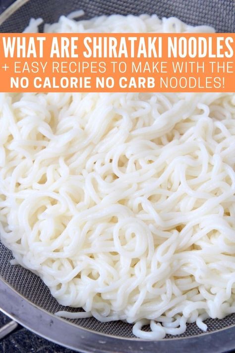 No Carb Noodles, Konjac Noodles Recipes, Zero Calorie Noodles, Miracle Noodles Recipe, No Carb Pasta, Low Calorie Pasta, Pasta Calories, Keto Noodles, Konjac Noodles