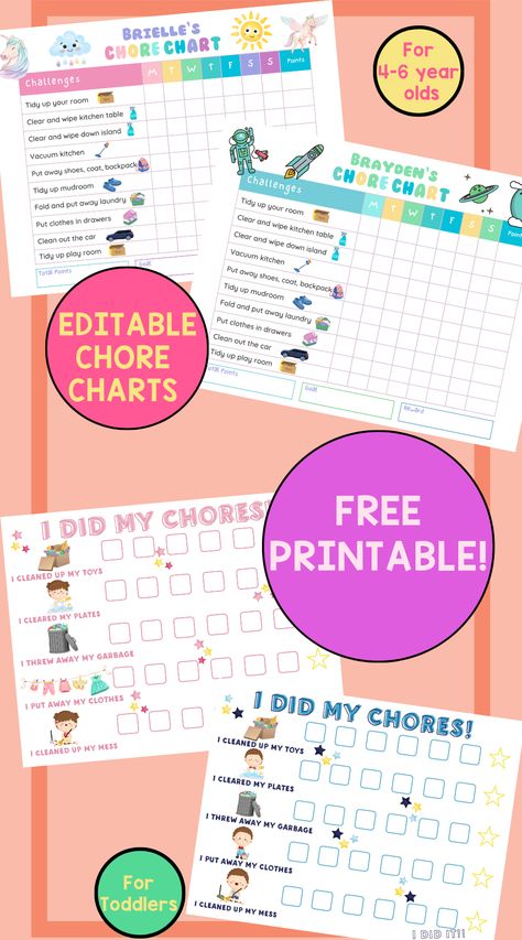 Chore Chart For Three Year Old, Chore List For Age 6, Chore Chart Kids Age 8, 6 Year Chore Chart, Chore Chart 5 Year, Chore Chart For Kids Age 5, 4 Year Chore Chart, Editable Reward Chart Free Printable, Preschool Chore Chart Printable Free