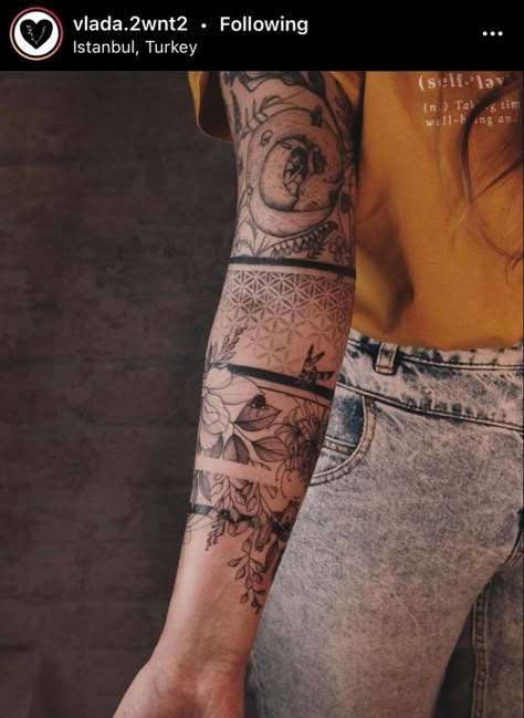 Floral Tattoo With Moon, Nature Leg Tattoos Women, Floral Tattoo Design Arm, Arm Sleeve Tattoos For Women, Geometric Sleeve Tattoo, Tattoos For Women Half Sleeve, Elbow Tattoos, Floral Tattoo Sleeve, Forearm Tattoo Women