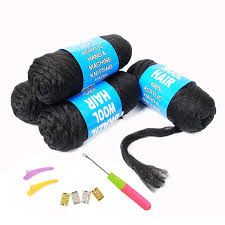 Amazon.com : 100% Brazilian Wool Hair Acrylic Yarn For African Braids/Senegalese Twist/Faux Locs/Wraps With Crochet Hook : Beauty Twist Senegalese, Brazilian Wool, Faux Loc, Hair Yarn, Longer Hair Growth, Crochet Faux Locs, Yarn Braids, Hand Knitting Yarn, Jumbo Braids