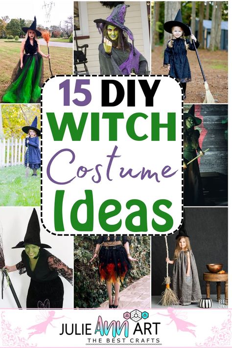 Witch Costume Witches Diy Costume, Cheap Witch Costume, Tutu Witch Costume Women, Diy Green Fairy Costume, Home Made Witch Costume For Women, Creative Witch Costumes Diy, Group Witch Costume Ideas, Diy Witches Costume Women, Halloween Witches Costume