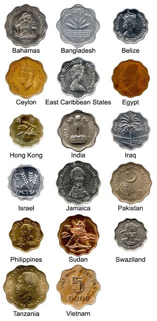 World Coin Collecting: Wavy-Edged Coins Foreign Coins Worth Money, Coin Collection Display, Coin Collection Value, Ancient Indian Coins, Coin Identification, Sigma Rules, Old Coins For Sale, Old Coins Price, Antique Knowledge