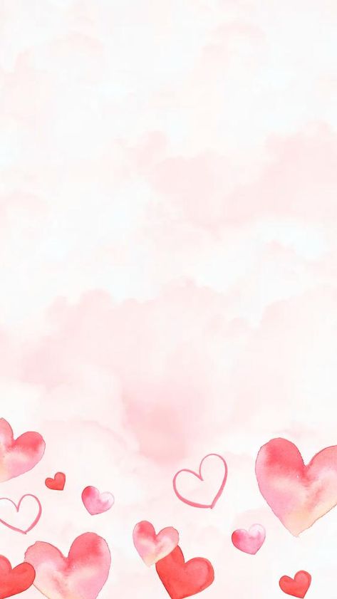 Pink clouds iPhone wallpaper, watercolor hearts border background | premium image by rawpixel.com / Aew Watercolor Hearts Wallpaper, Love Card Background, Valentine Background Design Aesthetic, Aesthetic Background With Border, Heart Border Aesthetic, San Valentin Background, Pink Hearts Background Aesthetic, Relationship Backgrounds, Hearts Background Wallpapers