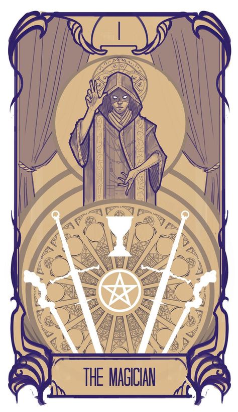 ArtStation - 1. The Magician, Arnesson Art / Thomas hugo Stage Magician, Magician Card, Magician Art, Tarot Card Artwork, Magician Tarot Card, Tarot Cards Art Illustration, Magician Tarot, The Magician Tarot, Tarot Tattoo