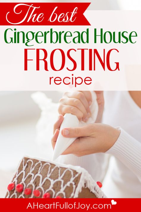 How to Make Not So Typical Gingerbread Houses - A Heart Full of Joy Gingerbread House Frosting Recipe, Gingerbread House Frosting, The Best Gingerbread House, Best Gingerbread House, Graham Cracker Gingerbread, Gingerbread Frosting, Gingerbread House Icing, Best Frosting, Graham Cracker House