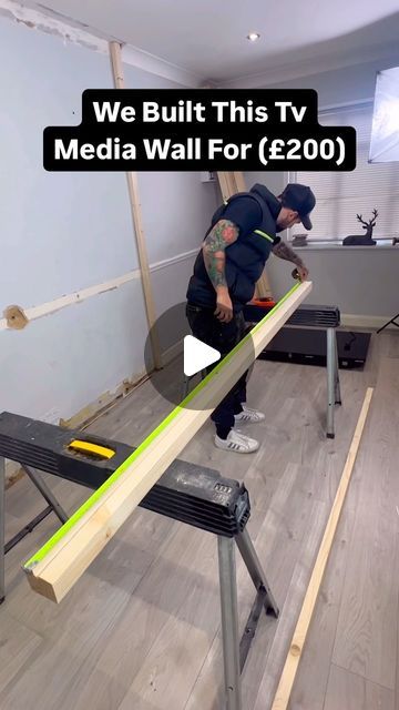 The Home Improvements Channel UK on Instagram: "How To Build A Tv Media Wall Full Video Is Out Now   #how #howto #homeimprovement #build #media #mediawall #diy #doityourself #reels #asmr #asmrcommunity #asmrsounds" Tv Media Wall, Built In Tv Wall Unit, Built In Wall Units, Television Wall, Tv Cupboard, Tv Wall Cabinets, Wall Unit Designs, Media Room Design, Modern Tv Wall Units