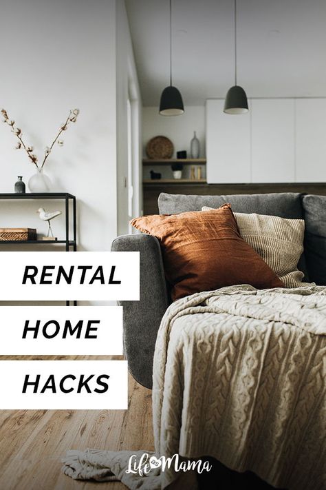 Make your rental feel like a nice and cozy home all your home with these tips! #LifeAsMama #rental #rentaltips #homehacks #hometips #homehacks Rental Home Hacks, Apartment Rental Decorating, Rental Home Decorating, Rental Apartment Decorating, Rental Hacks, Renter Hacks, Small Apartment Decor, Living Room Decor Tips, Rental Home Decor