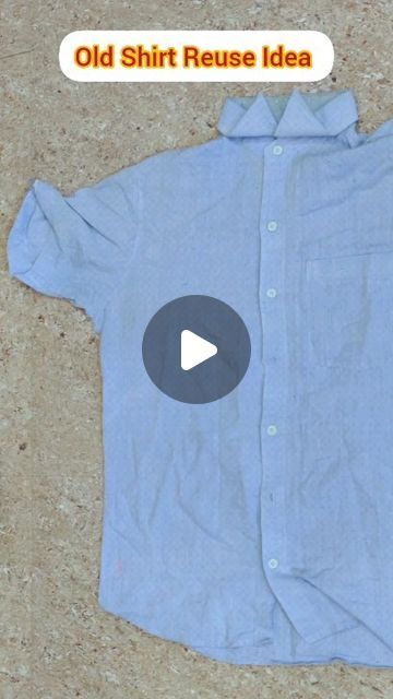 Refashion Clothes Upcycling, Upcycled Clothing Tutorial, Shirt Upcycle Diy, Recycled Mens Shirt, Old Shirt Refashion, Sewing Upcycled Clothing, Old Clothes Diy, Reuse Old Clothes, Redo Clothes