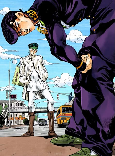 Josuke X Rohan, Jojo Poses, Rohan Kishibe, Jojo Pose, Jojo Manga, Jojo Jojo, Josuke Higashikata, Hirohiko Araki, Diamond Is Unbreakable