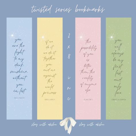 twisted series bookmarks starting at just rupees 29 excluding shipping available in two sizes can be ordered seperately too 2 x 6 inches 2 x 8 inches both laminated dm for queries link in bio to order💋 Twisted Series Bookmarks, Twisted Series, Im Lost, I'm Just A Girl, Lost Love, Just A Girl, Stuff To Do, 6 Inches, Link In Bio