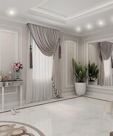 Dream Bedroom Luxury, Modern Coffee Bar, Luxury Curtains Living Room, Curtain Designs For Bedroom, Minimalist Living Room Ideas, Curtains Living Room Modern, Living Room Minimalist, Sunroom Addition, Room Minimalist