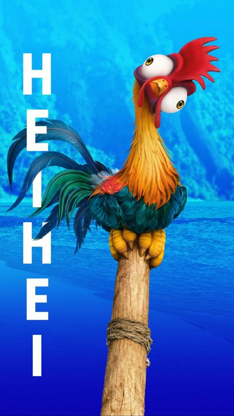 Hei Hei Wallpaper, Hey Hey Moana Chicken, Moana And Her Grandmother, Hay Hay Moana, Funny Disney Wallpaper, Chicken From Moana, Hey Hey Moana, Moana Chicken, Heihei Moana