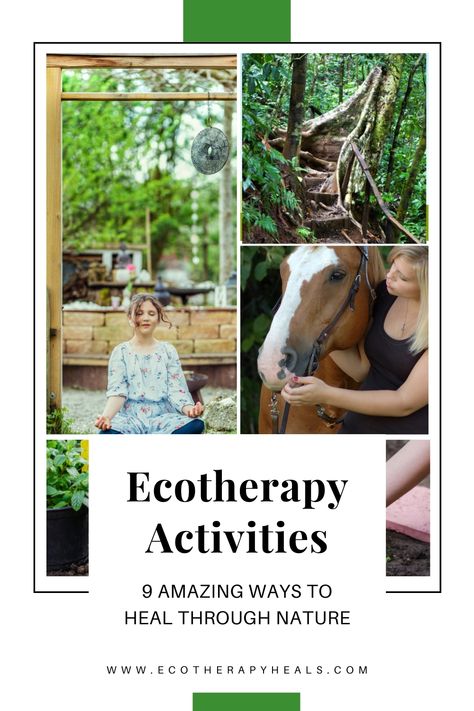 Garden Therapy Projects, Eco Art Therapy Ideas, Forest Bathing Activities, Nature Based Therapy, Nature Based Occupational Therapy, Nature Therapy Activities, Nature Activities For Adults, Eco Art Therapy, Healing With Nature