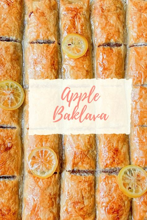 Apple Baklava (VIDEO) - Minas Bakery - Pre-made Filo Dough Pastry Filo Pastry Recipes Sweet, Apple Baklava, Baklava Video, Greek Pie, Baklava Recipes, Filo Pastry Recipes, Greek Baklava, Filo Dough, Phyllo Dough Recipes