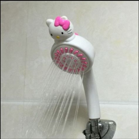 Bathroom Drawing, Hello Kitty Bathroom, Hello Kitty Room Decor, Head Cartoon, Hello Kitty Shop, Hello Kitt, Hello Kitty House, Bathroom Shower Heads, Hello Kitty Rooms