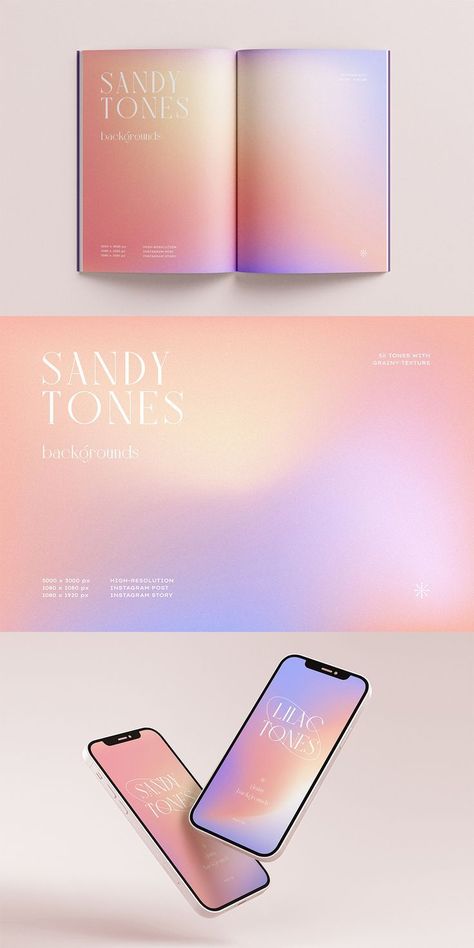 Grainy Gradient Background Pack Grainy Gradient Background, Instagram Gradient, Grainy Gradient, Gradient Color Design, Flower Boutique, Gradient Design, Brand Kit, Gradient Background, Instagram Design