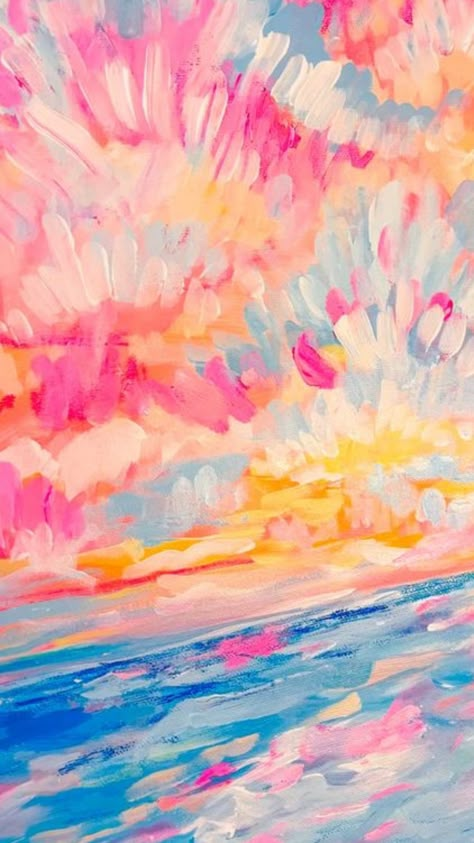 Preppy Abstract Art, Abstract Backgrounds Painting, Vibrant Widgets, Vibrant Colors Aesthetic, Canvas Background Ideas, Preppy Artwork, Bright Abstract Art, Bright Colors Art, Bright Summer Colors