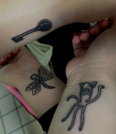 2 Piece Tattoo, Coraline Looking Stone Tattoo, Coraline Bug Tattoo, Matching Monster High Tattoos, Coraline Flowers Tattoo, Coraline Octopus Doll Tattoo, Easy Disney Tattoos, Coraline Squid Tattoo, Horror Inspired Tattoos