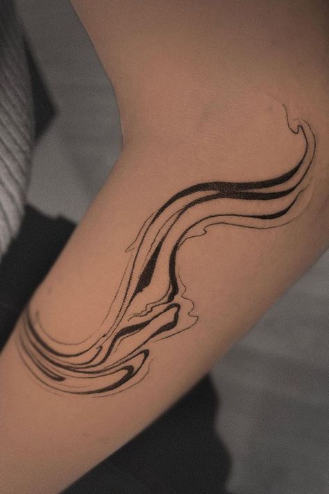 32 Magnificent Wave Tattoo Designs Swirl Tattoo, Wave Tattoo, Female Tattoo, Swirl, Tattoo Ideas, Tattoo Designs, Tattoos, White, Color