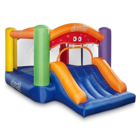 Monster Theme Bounce House with Slide and Blower by Cloud 9 - Multicolor - Bed Bath & Beyond - 29603468 Mini Bounce House, House With Slide, Jump House, Bounce House With Slide, Backyard Toys, Target Toys, Inflatable Bounce House, Inflatable Bouncers, Monster Theme