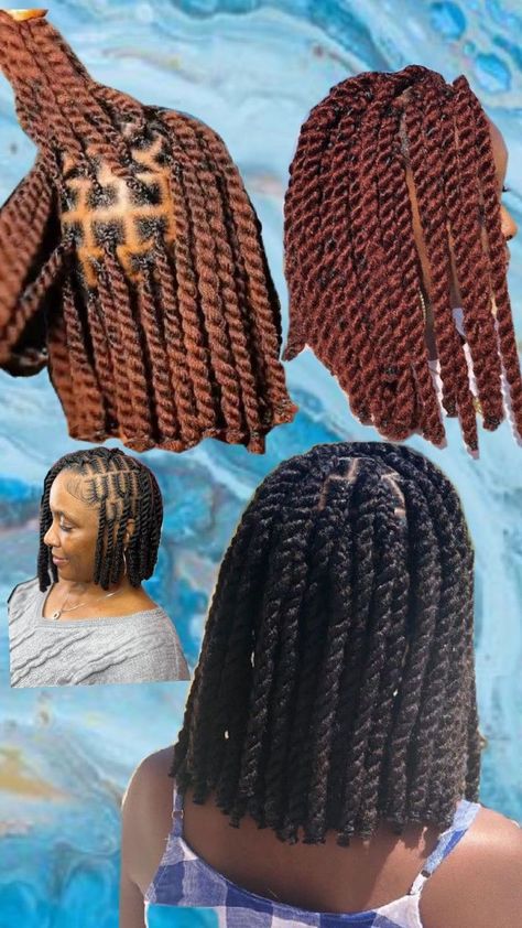 short black or wine wool or kinki hairstyles to try out Sketches Of Dresses, Wool Hairstyles, Short Hair Twist, Short Hair Twist Styles, Natural Hair Wedding, Short Box Braids Hairstyles, Short Box Braids, Twist Braid Hairstyles, Hair Twist