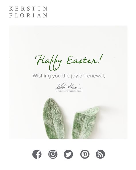 kerstin florian easter email. Happy Easter from Kerstin Florian! Happy Easter Typography, Happy Easter Design Graphic, Easter Creative Ads, Easter Newsletter, Easter Social Media, Easter Advertising, Creative Email Signatures, Minimal Easter, Easter Creative