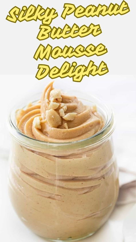 Peanut Butter Mousse is a smooth and creamy treat that will be every peanut butter lover’s dream dessert! It is full of peanut butter flavor and just melts in your mouth with its velvety texture. Plus, it can be whipped up in about 5 minutes with just four ingredients that you probably already have on hand! Easy Fancy Desserts, Easy Desserts To Impress, Easy Impressive Dessert, Desserts To Impress, Dream Dessert, Butter Desserts, Peanut Butter Mousse, Creamy Macaroni And Cheese, Spiced Pear