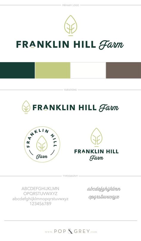 Franklin Hill Farm Brand Board by Pop & Grey, logo, color palette, typography Farm To Table Logo, Brand Reveal, Logo Color Palette, Market Logo, Cheese Dips, Brand Colour Schemes, Business Branding Design, Brand Inspiration Board, Identity Design Inspiration