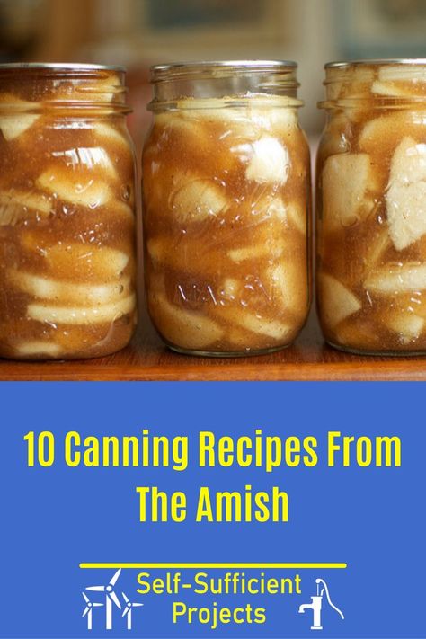 Amish Canned Apple Pie Filling, Canning For Survival, Canning Dessert Recipes, Amish Canning Recipes, Canning Station, Amish Canning, Canning Room, Canning Meals, Garden Canning