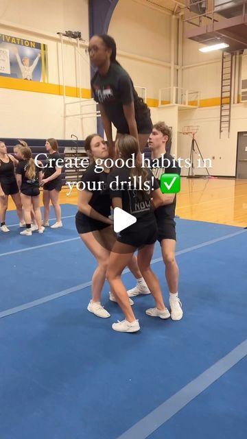 Cheer Stunting Drills, Cheer Combos, Cheerleading Practice Plan, Flyer Drills, Stunt Drills, Cheer Base, Cheerleading Workouts, Cheerleading Coach, Cheerleading Coaching