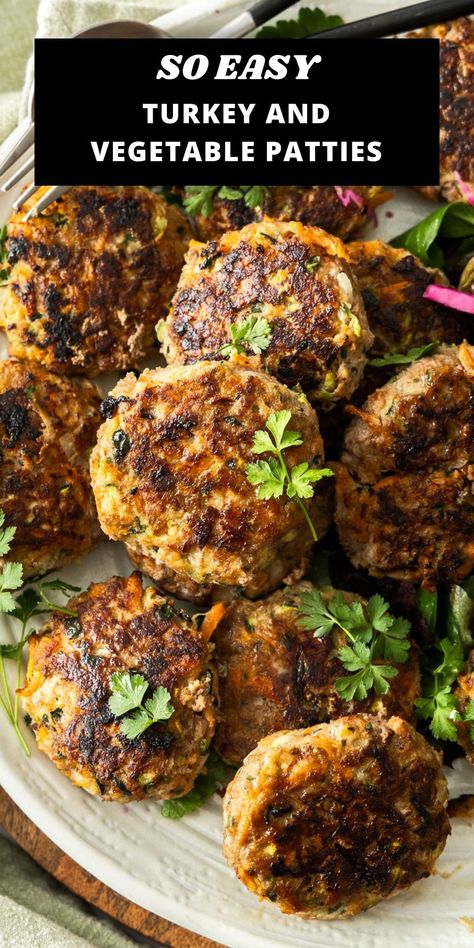 Minced Turkey Recipes Healthy, Turkey Patties Recipe, Minced Turkey Recipes, Turkey Rissoles, Ground Turkey Patties, Meat Patty Recipe, Vegetable Nuggets, Vegetable Patties, Meatballs Healthy