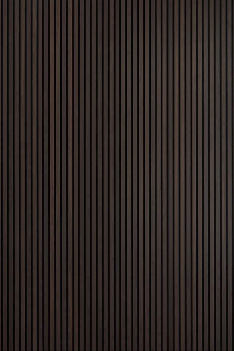 Dark Brown Paneling Wood Walls, Modern Wall Finishes, Textured Wood Wall Panels, Timber Slats Wall, Dark Wood Slat Wall, Natural Textures Interior, Dark Timber Texture, Feature Wall Ideas Office, Dark Wood Wall Panelling