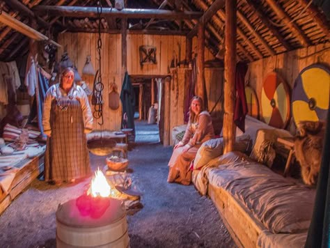 Inside Vikings' house, L'Anse Aux Meadows, Newfoundland, Canada | Flickr - Photo Sharing! Viking Houses, L'anse Aux Meadows, Viking Hall, Viking Home, Viking People, Viking Party, Modern Viking, Viking House, Viking Village