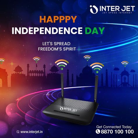 Switch to Interjet Fiber today.. ☎️ - 08870100100 🌐 - https://www.interjet.in/broadband-plans/ . . . #unlimited #Fibernet #internetspeed #internetprovider #unlimiteddata #interjetpuducherry #puducherry #India #broadbandinternet #fiberinternet #fiberne #ascretivepy #puducherry #pondy #pondycherry #py #Interjet #interjetpy #independenceday #thofjuly #india #th #freedom #august #happyindependenceday #independence #indian #jaihind #independencedayindia #indianarmy #celebration Fiber Internet, Independence Day India, Broadband Internet, Unlimited Data, Internet Providers, Internet Speed, Freedom Is, Republic Day, Happy Independence Day