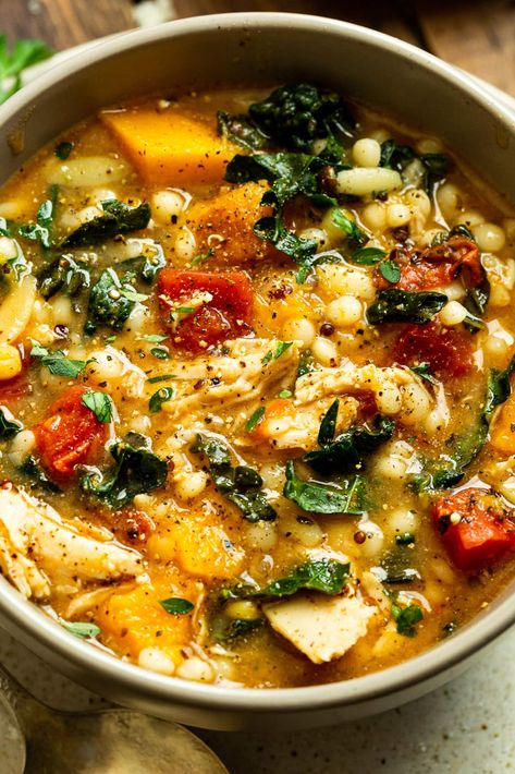 Soup Recipes Half Baked Harvest, Healthy Fall Comfort Meals, Chicken Vegetable Quinoa Soup, Chicken Stew With Butternut Squash, Crockpot Butternut Squash Chicken And Quinoa Soup, Healthy Fall Stew, Chicken Kale Butternut Squash Soup, Hearty Vegetarian Stew, Chicken And Squash Crockpot Recipes