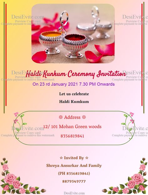 Makar sankranti haldi kumkum invitation card Haldi Kumkum Invitation Cards Templates, Haldi Kumkum Invitation Cards, Invitation Card Maker, Haldi Kumkum, Makar Sankranti, School Craft, Online Invitations, Invitation Card Design, Like Instagram