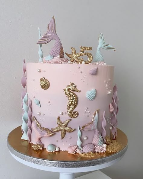 Mermaid Cake 1 Tier, Mermaid Theme Party Cake, Mermaid Cake For Adults, Mermaid Princess Cake Ideas, Mermaid Cake With Bubbles, Minimal Mermaid Cake, Heart Shaped Mermaid Cake, Mermaid Birthday Cakes For Girls Kids, Pink 3rd Birthday Cake