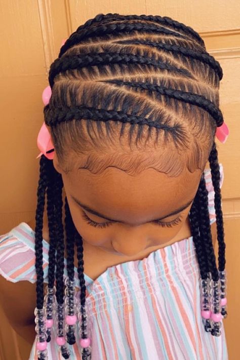 Kiddies Hairstyles with Beads Cute Hairstyles For Lil Kids, Kid Braided Hairstyles Black, Toddler Hair Braiding Styles, Girl Braided Hairstyles Kids Black, Black Kid Hairstyles Braids, Black Lil Girl Hairstyles, Girl Braids Hairstyles Kids Black Little, Girls Braids Black Kids Natural Hair, Braids For Black Kids Girl Hairstyles