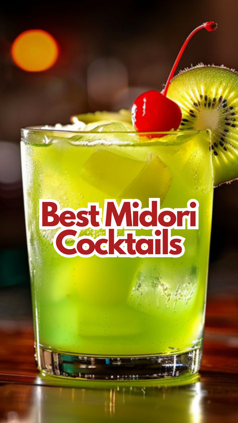 Best Midori Cocktails Drinks With Midori Melon Liqueur, Cocktails With Midori, Midori Drinks Recipes, Rumple Minze Drinks Recipe, Midori Cocktails Recipes, Ex Boyfriend Themed Cocktails, Midori Sour Recipe, Bacardi Drinks, Midori Drinks