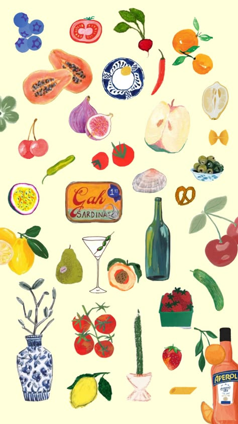 Fruit Wallpaper, Wow Art, Art Collage Wall, Summer Prints, Collage Wall, Pottery Painting, Funky Art, Ipad Wallpaper, Iphone Background