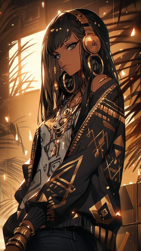 Egyptian Anime Woman, Anime Egyptian Female, Dnd Cyberpunk, Rp Pic, Arab Princess, Desert People, Tekken 4, Queen Of Egypt, Egypt Concept Art