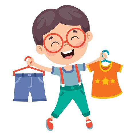 Clothes Clipart, Cartoons Hd, Kids Market, Clothes Cartoon, Colorful Clothes, Art Outfits, Kids Vector, Baby Blog, Cartoon Boy