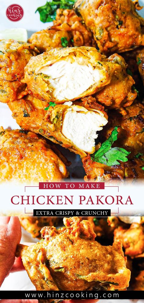 chicken pakora recipe Eggless Fried Chicken, Indian Pakora Recipe, Chicken Pakora Recipe Indian, Chicken Dopiaza, Pakoras Recipe, East Indian Recipes, Indian Fried Chicken, Chicken Pakoda, Pakistan Recipes