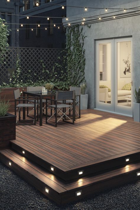 Patio Deck Designs, Back Garden Design, Deck Designs Backyard, Backyard Renovations, Backyard Remodel, Backyard Inspiration, Decks Backyard, Backyard Deck, Backyard Garden Design