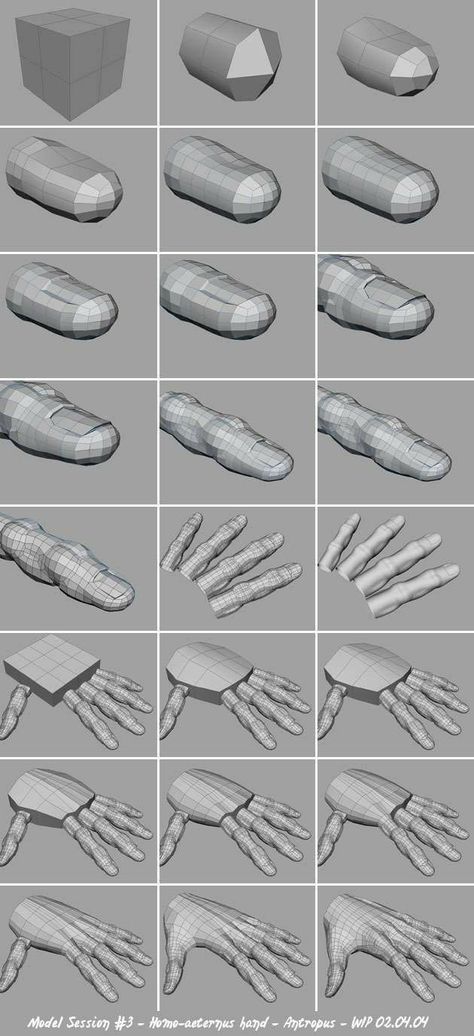 3d Hand Modeling, 3d Hand Reference, Blender 3d Modeling Tips, Maya Tutorial Modeling, Blender Tutorial Models, Maya 3d Modeling Ideas, Maya 3d Modeling Tutorials, Male Character Model Sheet, 3d Modeling Aesthetic