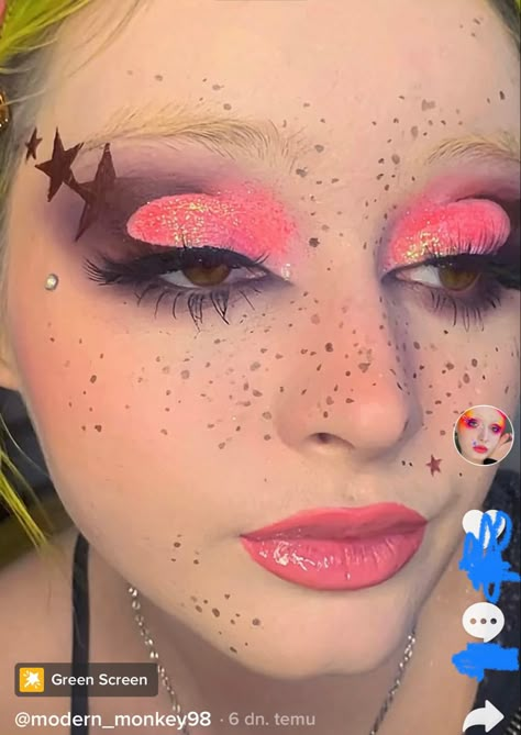 Arty Makeup Looks, Extreme Makeup Looks, Funky Makeup, Punk Makeup, Cute Eye Makeup, Alt Makeup, Valentines Day Makeup, Swag Makeup, Drag Makeup