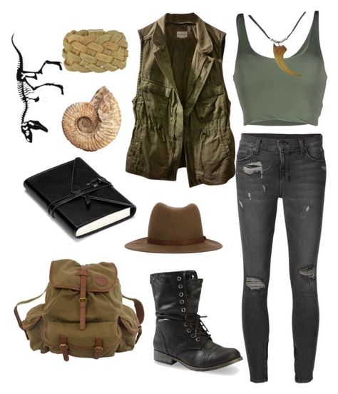 "Paleontologist" by ravenclawchick852 ❤ liked on Polyvore featuring Club Monaco, Roque, rag & bone, Ksubi, Kenneth Jay Lane and Billabong Jungle Outfit, Explorer Costume, Owen Grady, Safari Outfit, Safari Outfits, Rp Ideas, Fandom Outfits, Halloween 2019, Themed Outfits