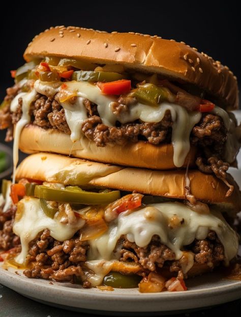 ADVERTISEMENT Cheesesteak Sloppy Joes, Philly Cheesesteak Sloppy Joes, Sandwhich Recipes, Best Sandwich Recipes, Sloppy Joes Recipe, Cheese Steak, Philly Cheese, Philly Cheesesteak, Hamburger Recipes