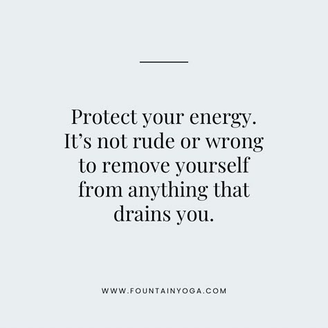 🔋✨ Ever notice how certain things drain your energy? It’s important to recognize and set boundaries with those energy takers—whether it’s negative thoughts, stressful environments, or even unhealthy habits. 🌿 Remember, protecting your energy is a form of self-care. 💬 “Protect your energy. It’s not rude or wrong to remove yourself from anything that drains you.” 💫 Prioritize your well-being and create space for what truly fuels you. 🌸 How do you protect your energy? Let us know below! 👇 #En... Don’t Let Negative Energy, Energy Drainers Vs Energy Givers, Remove Negative Energy Quotes, Settings Boundaries, How To Prioritize Yourself, Protect Your Energy Quotes, Energy Draining People, Energy Takers, Negative Energy Quotes